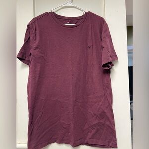 American Eagle Outfitters Burgundy Short Sleeve Tee